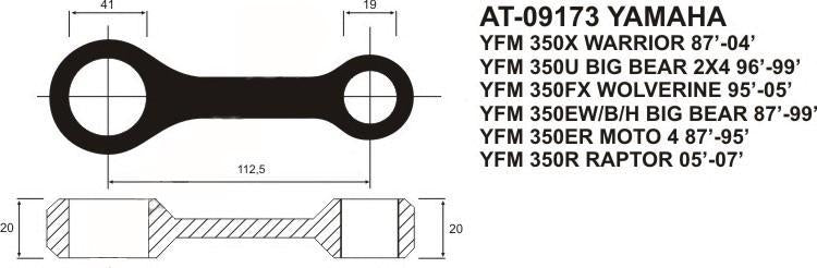 Namura Technologies Connecting Rod Kit YFM350, Psychic AT-09173 1UY-11651-00