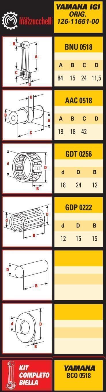 Connecting Rod 126-11651-00, Mazzucchelli BCO0518