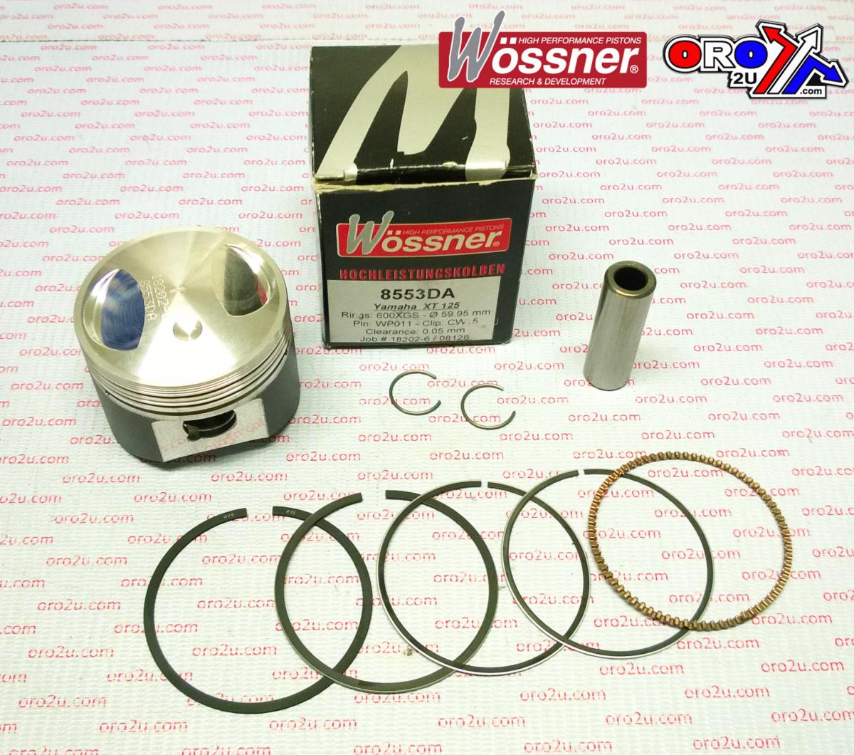 Piston Kit All XT125 60.00, Forged Wossner 8553DA
