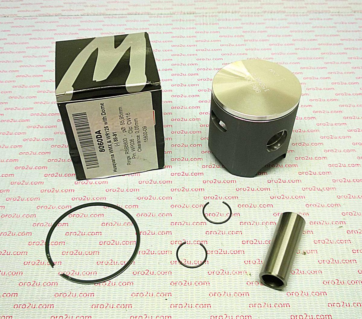 Piston Kit 88-91 Husky 125 57, Wossner Piston Kit 8060D100