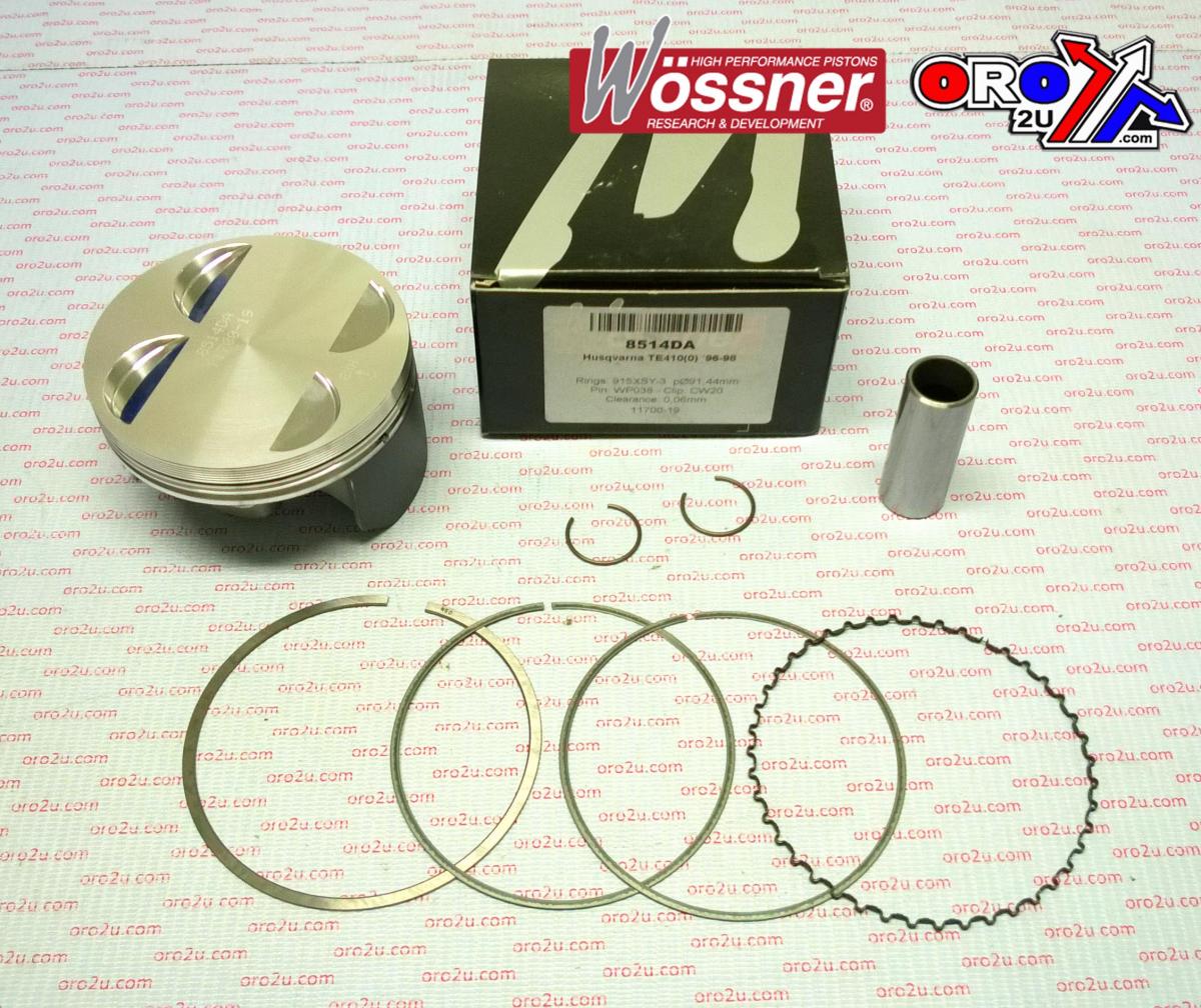 Piston Kit A 96-98 TE410 91.50, Wossner 8514DA Husqvarna
