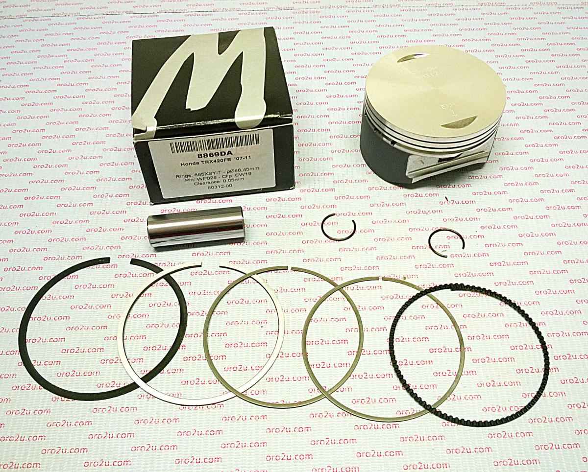 Piston Kit 07-20 TRX420 86.50, 8869DA Wossner Forged Rancher 13101-HP5-600, TRX420FA/FE/Fm/TE/Tm/Fpa/Fpe/F