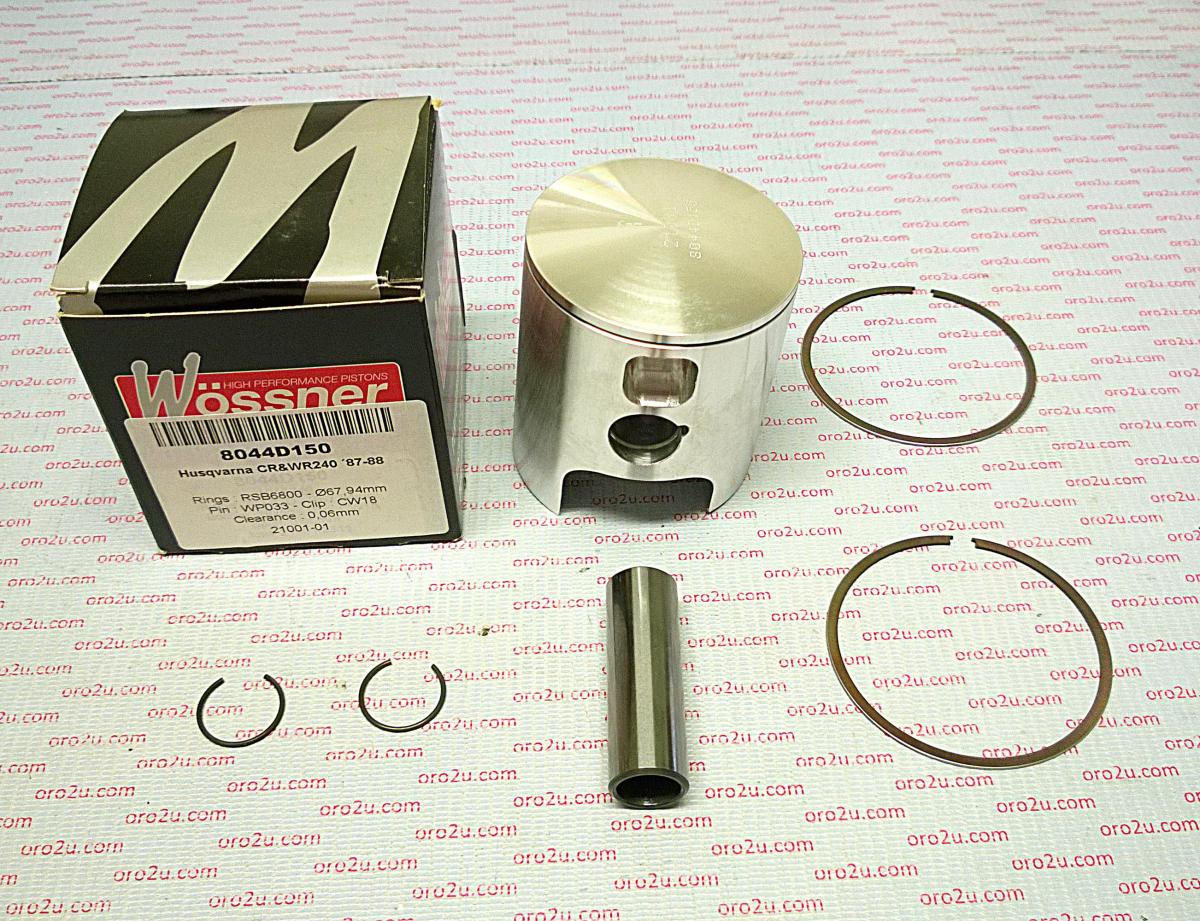 Piston Kit 87-00 CR/WR250 68.0, Wossner 8044D150 Husqvarna