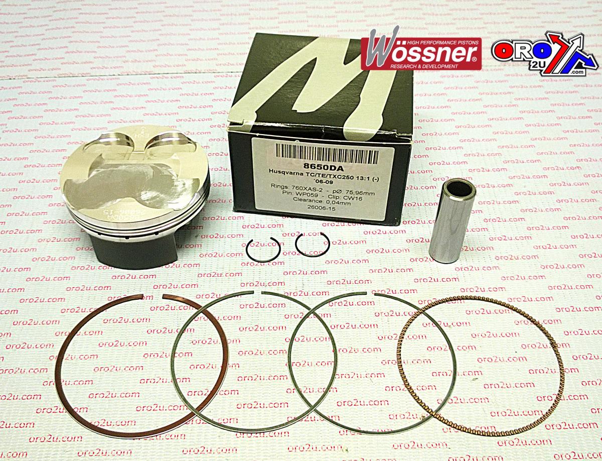 Piston Kit 06-9 TC TE250 76.00, Wossner 8650DB Husqvarna