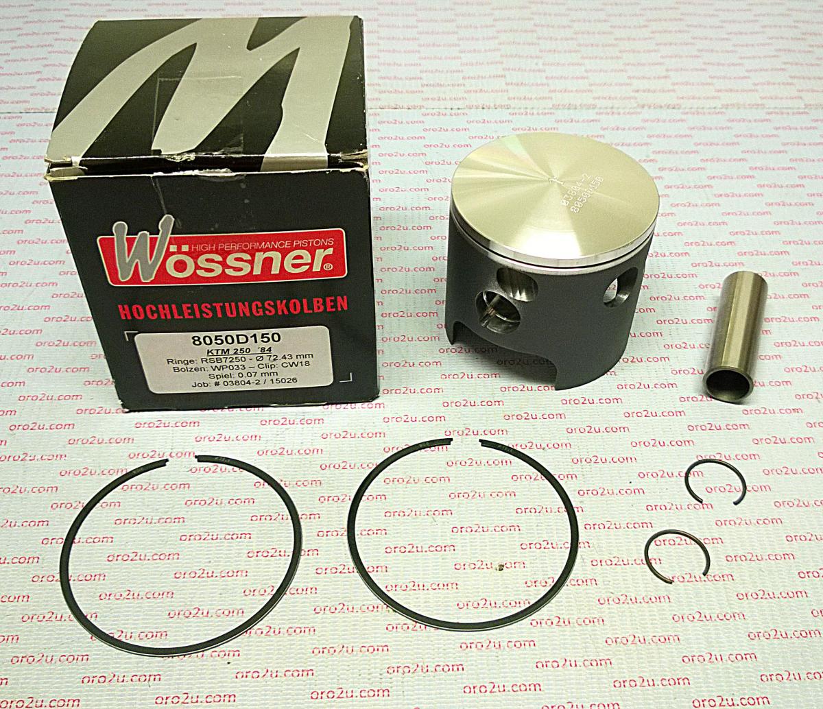 Piston Kit 1984 KTM250 72.00, Wossner 8050D100