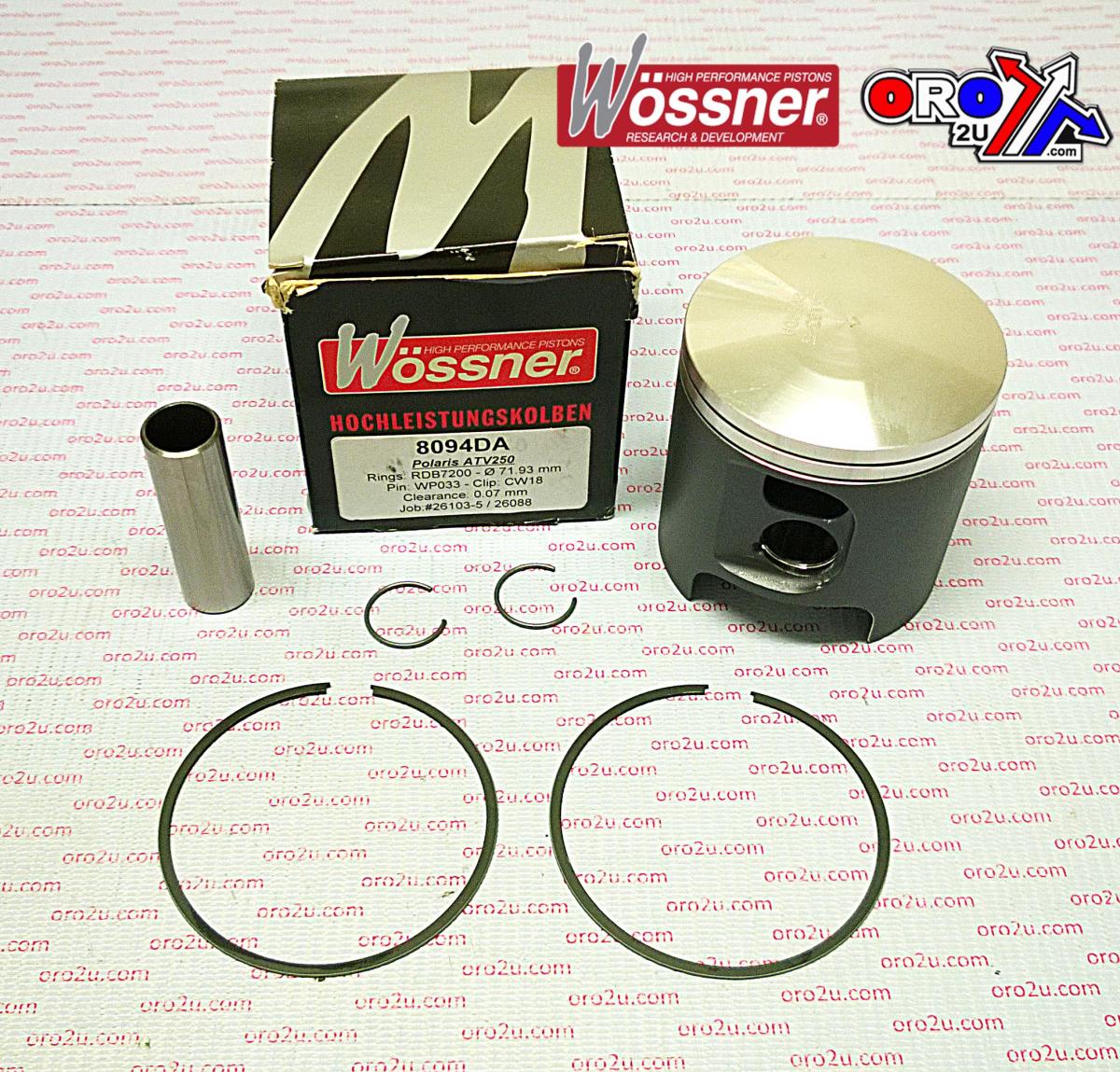 Piston Kit Polaris 250 72.00, Forged Wossner 8094DA
