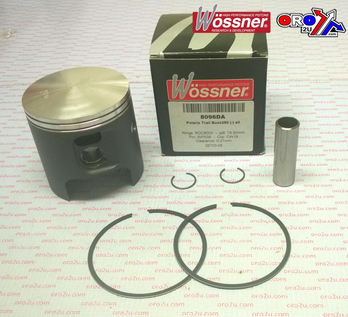 Piston Kit Polaris 350 80.50, Forged Wossner 8096D050 ATV