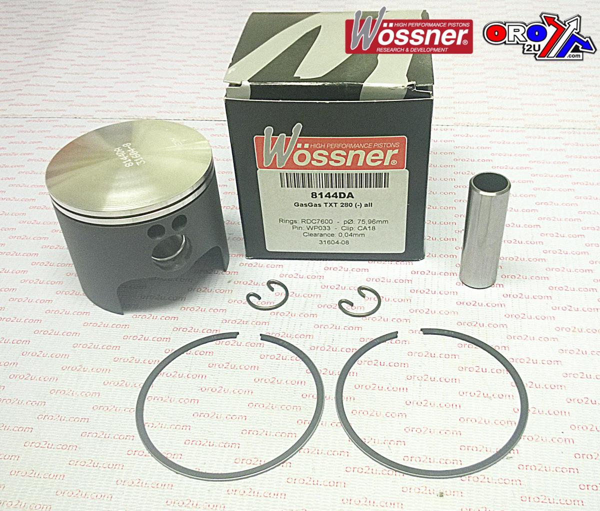 Piston Kit TXT280 Gasgas 76mm, Forged Wossner 8144DB