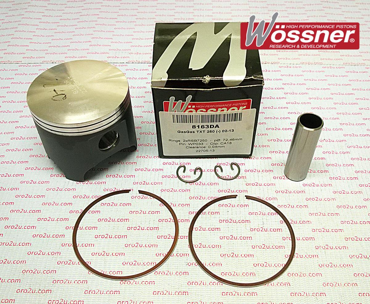 Wossner Piston Kit 01-2020 TXT250 Gasgas, Forged Wosser 8163DB
