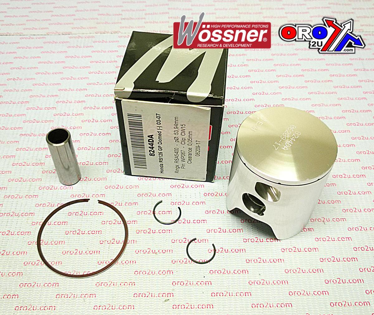 *** N.l.a Offer A Or C Grade ***, Piston Kit RS125 GP Domed 54.0 B, Forged Wossner 8244DB