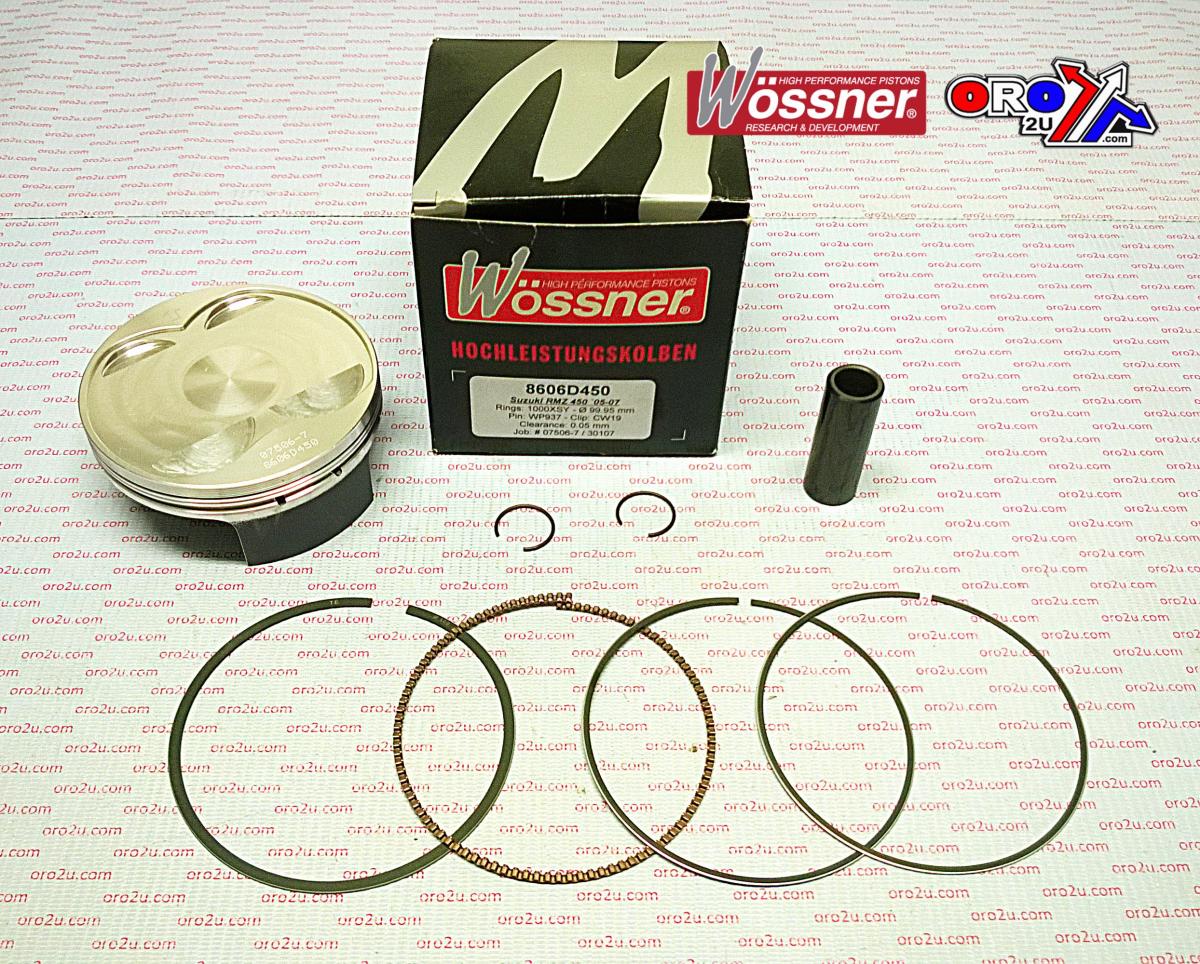 Piston Kit 05-07 RMZ450 95.50, Forged Wossner 8606DA, 12111-35G01-0F0