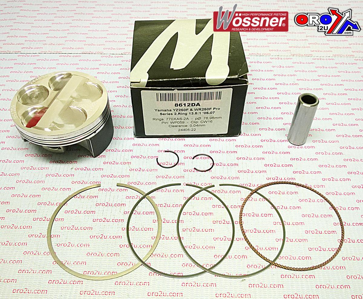 Piston Kit 05-07 YZF250 80.00, Wossner 8612D300 2-RING