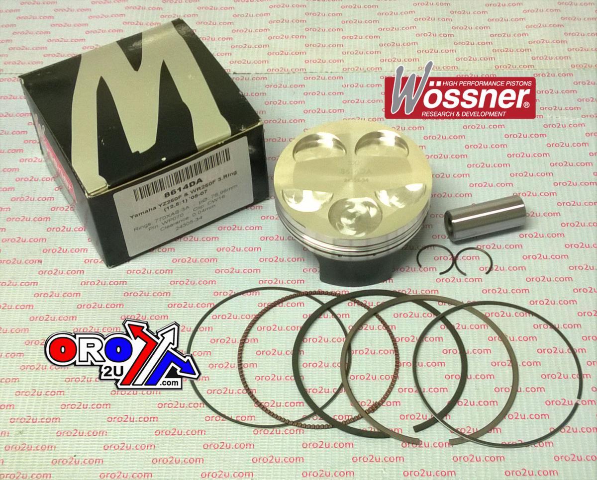 Piston Kit 05-07 YZF250 77mm, Wossner 8614DB 3-RING