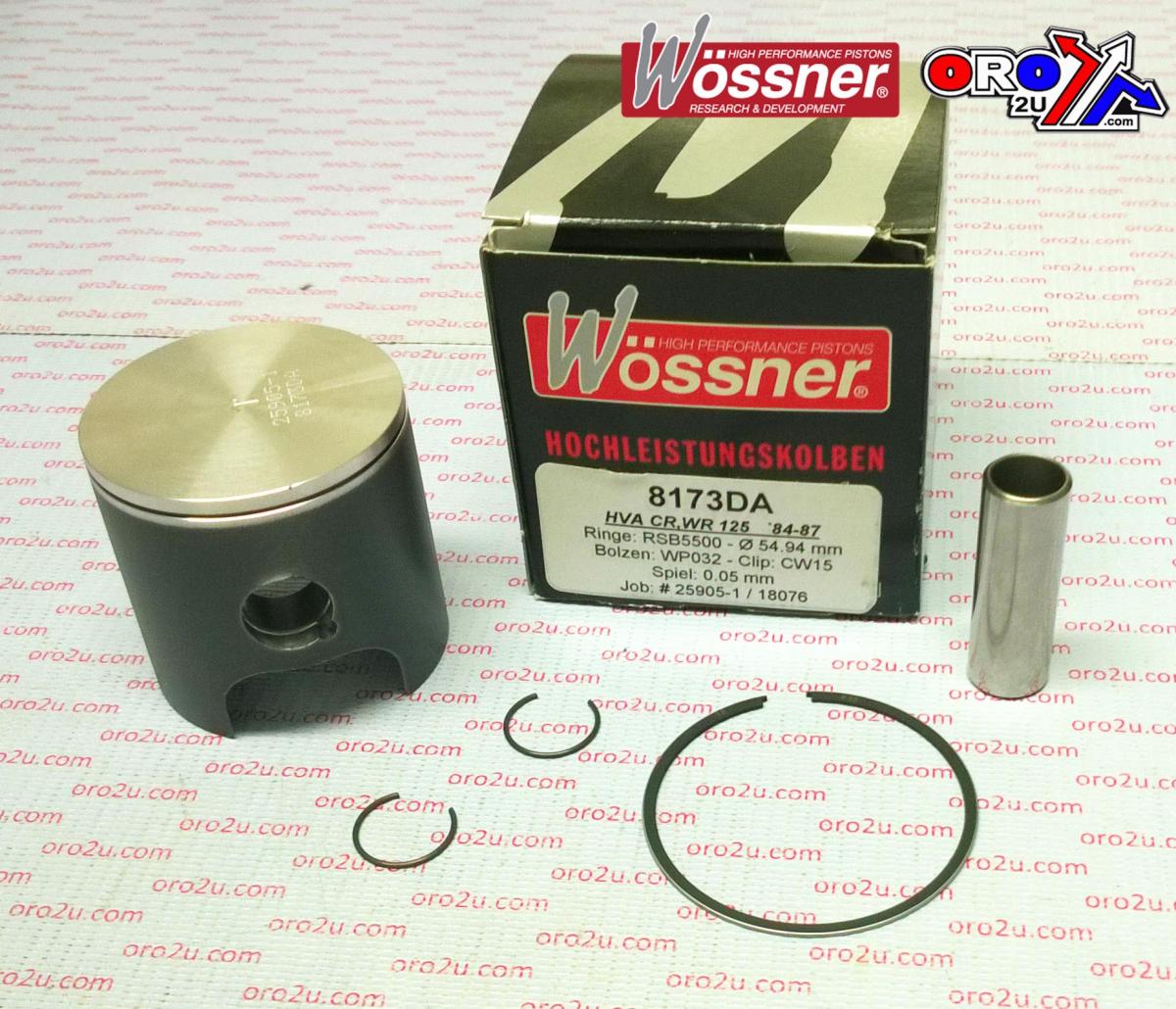 Piston Kit Husqvarna 125 55.00, Wossner 8173DC 84-87 CR WR