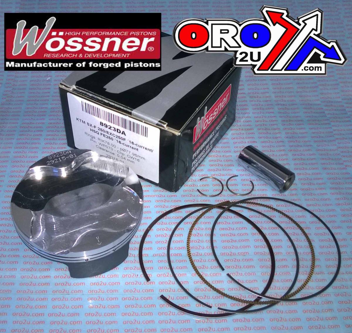 Piston Kit 16-22 SXF250 78mm C, Wossner 8923DC KTM
