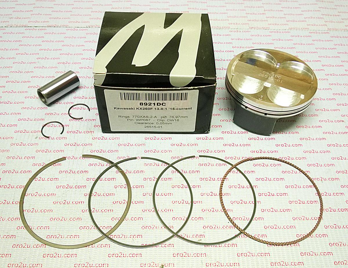 Piston Kit 15-16 KX250F 77 C, 8921DC Wossner Kawasaki, KXF250