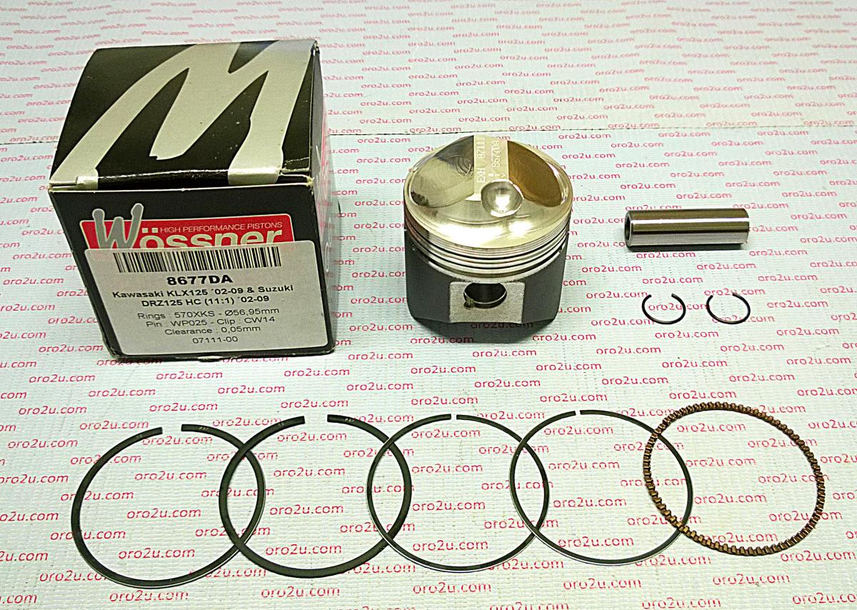 Piston Kit KLX Drz 125 57.00, Forged Wossner 8677DA