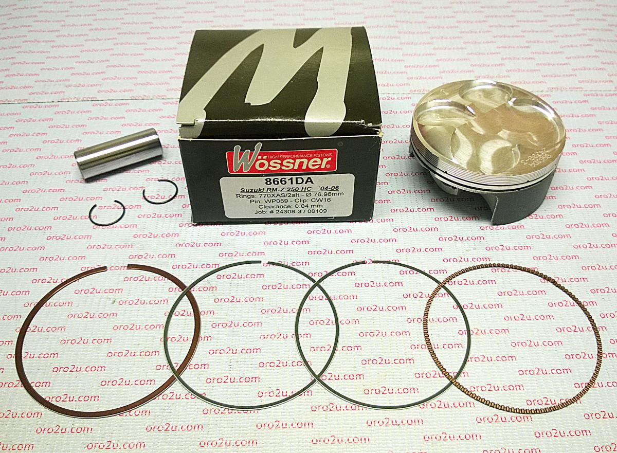 Piston Kit 04-06 RMZ250 77 Hc, Forged Wossner 8661DC