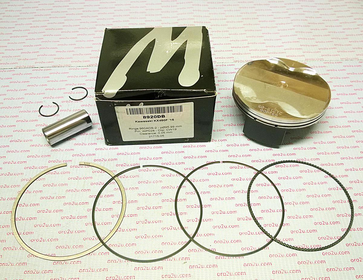 Piston Kit 2015 KX450F 96.00 A, Wossner 8920DA Kawasaki 13001-0766