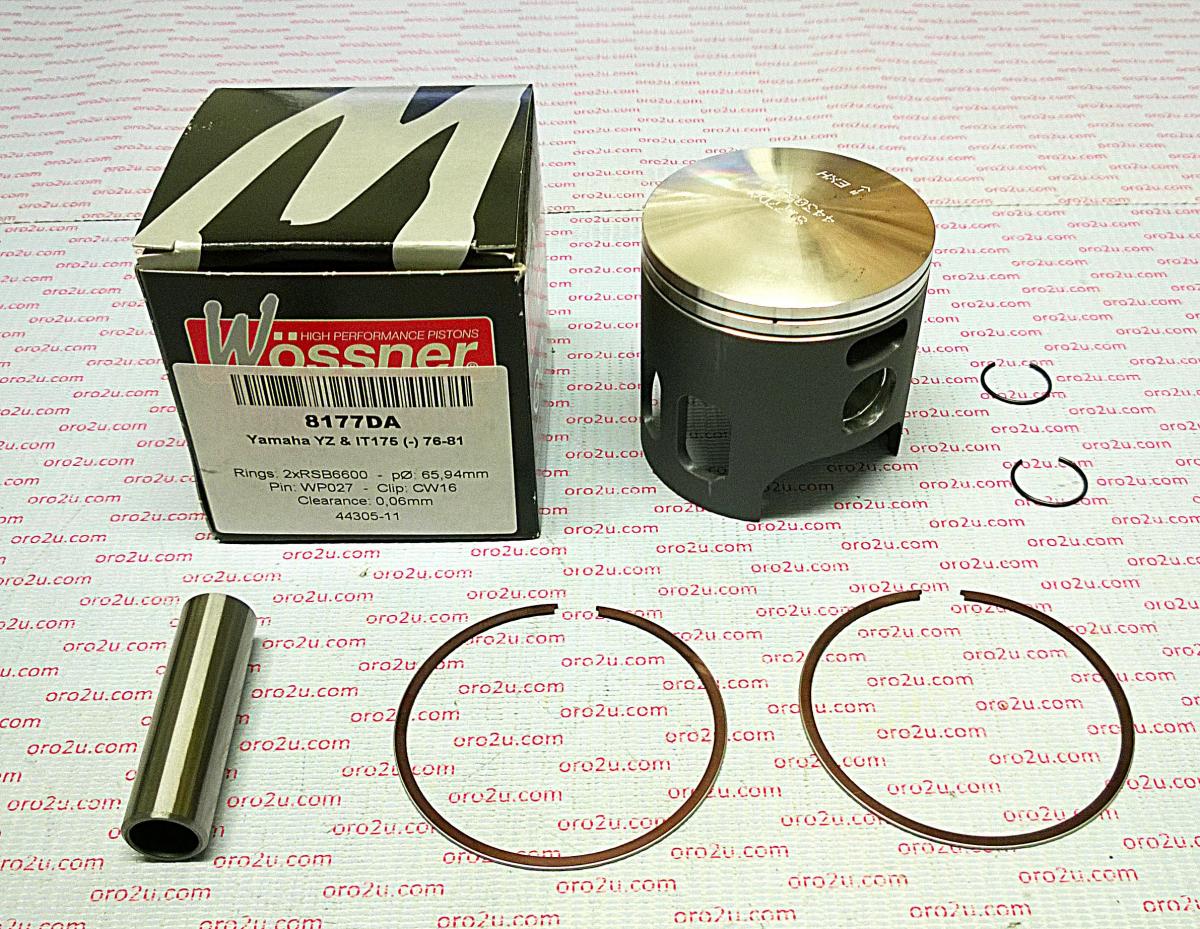 Piston Kit 76-81 IT175 67.00, Forged Wossner 8177D100