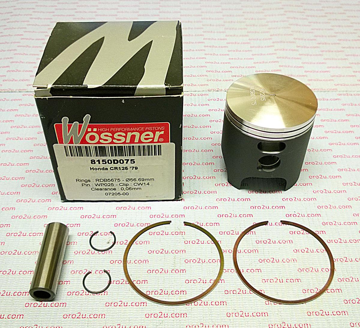 Piston Kit 1979 CR125 56.00, Forged Wossner 8150DA