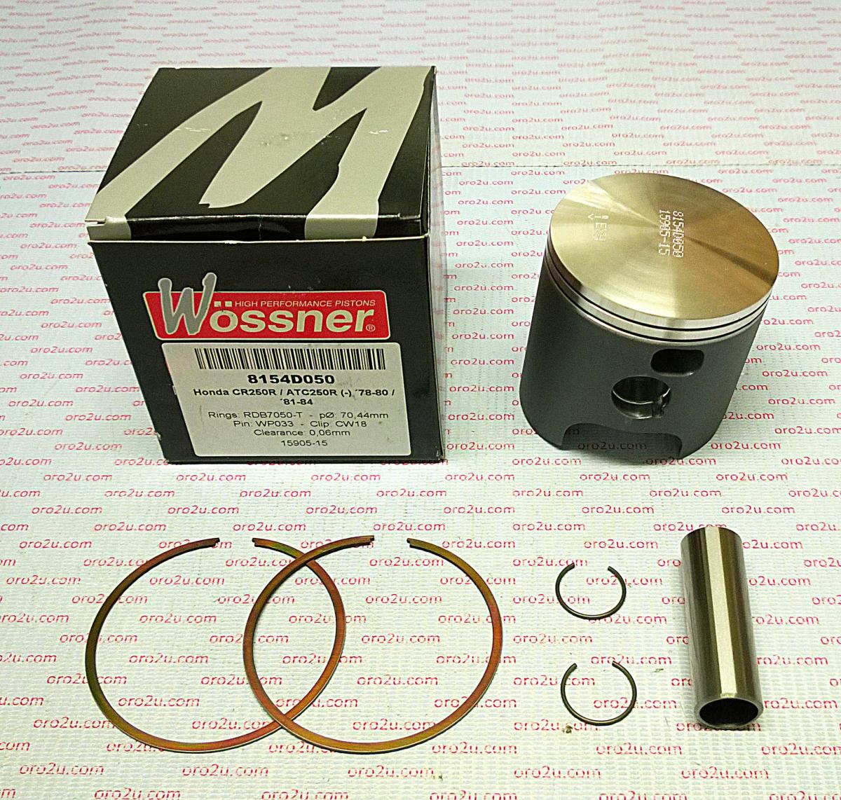 Piston Kit 78-80 CR250 71.00, Forged Wossner 8154D100, Honda ATC250R 81-84
