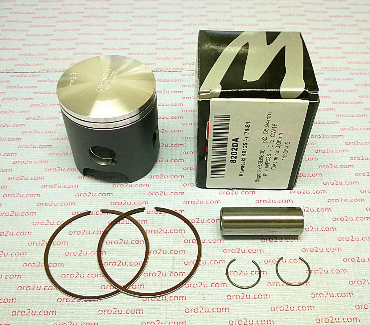 Piston Kit 78-81 KX125 56.50, Forged Wossner 8202D050