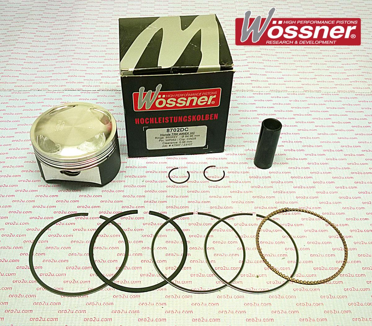 Piston Kit 99-08 Trx XR 86.50, Forged Wossner 8702D150 400