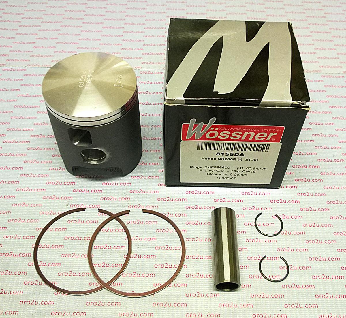 Piston Kit 81-83 CR250 66.50, Forged Wossner 8155D050