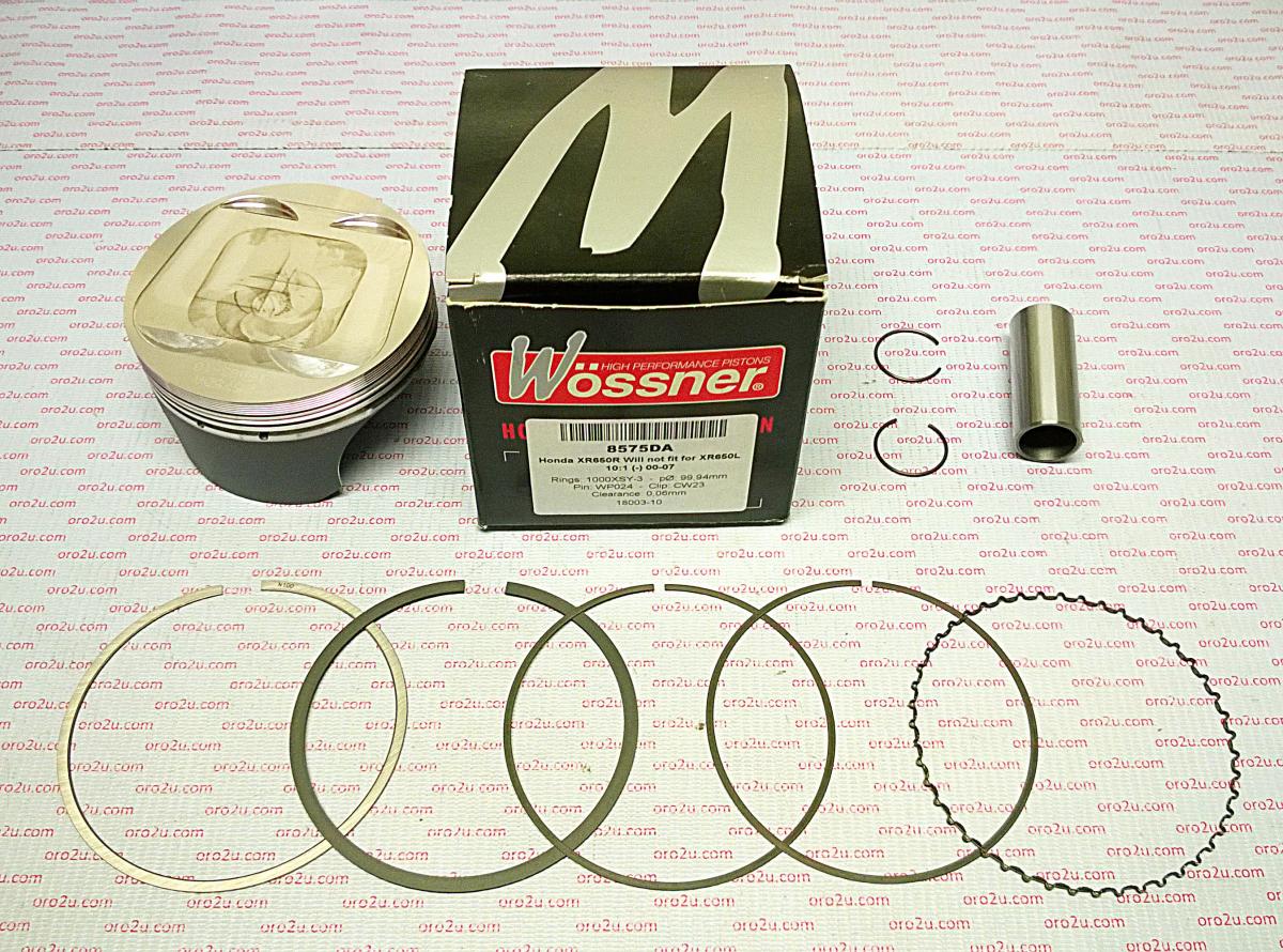 Piston Kit 00-07 XR650R 101.00, Forged Wossner 8575D100