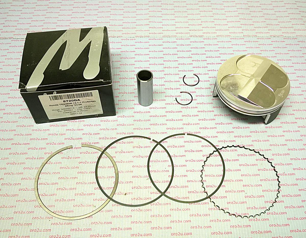 Piston Kit 04-05 TRX450R Hc A, Forged Wossner 8720DA 13.1