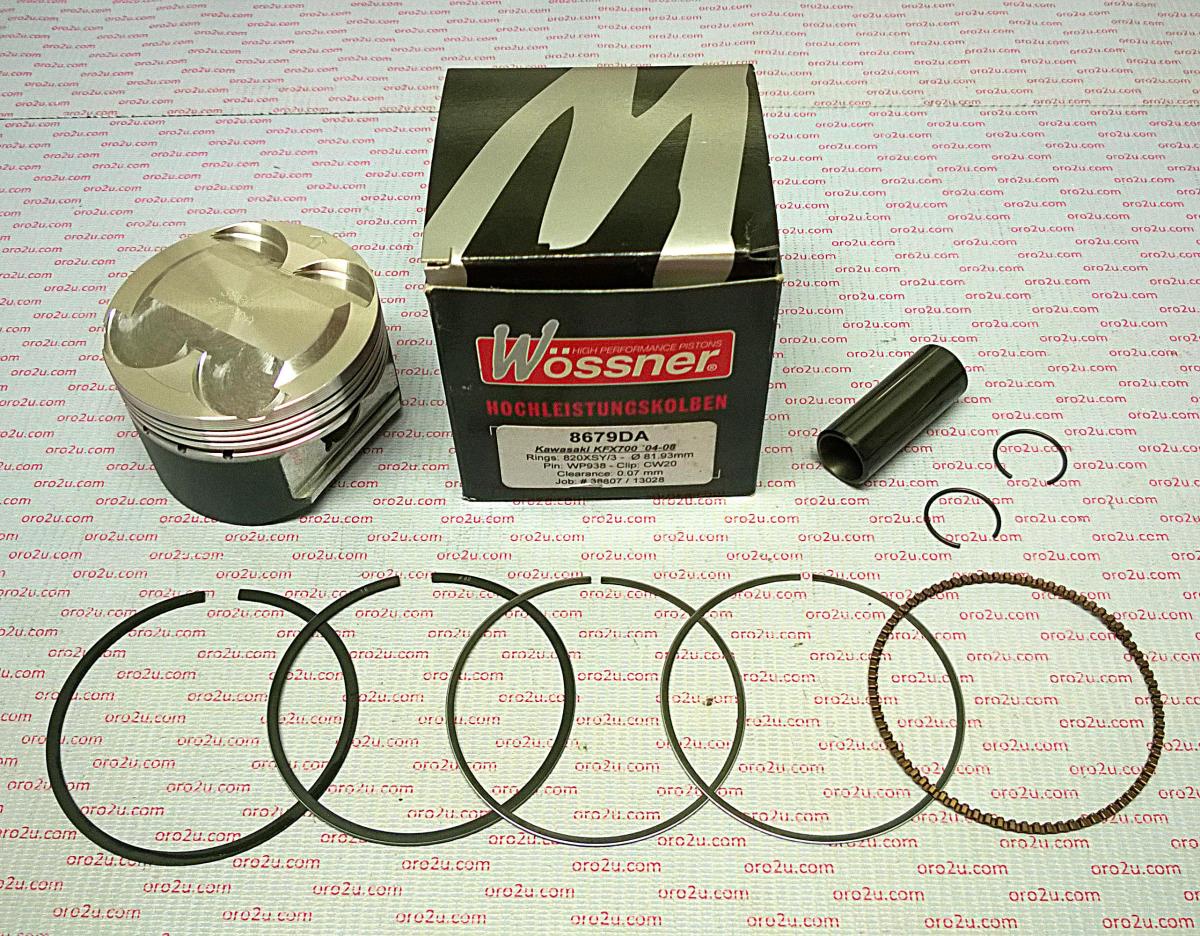 Piston Kit 04-08 KFX700 82mm, Wossner 8679DA Kawasaki 13001-1658