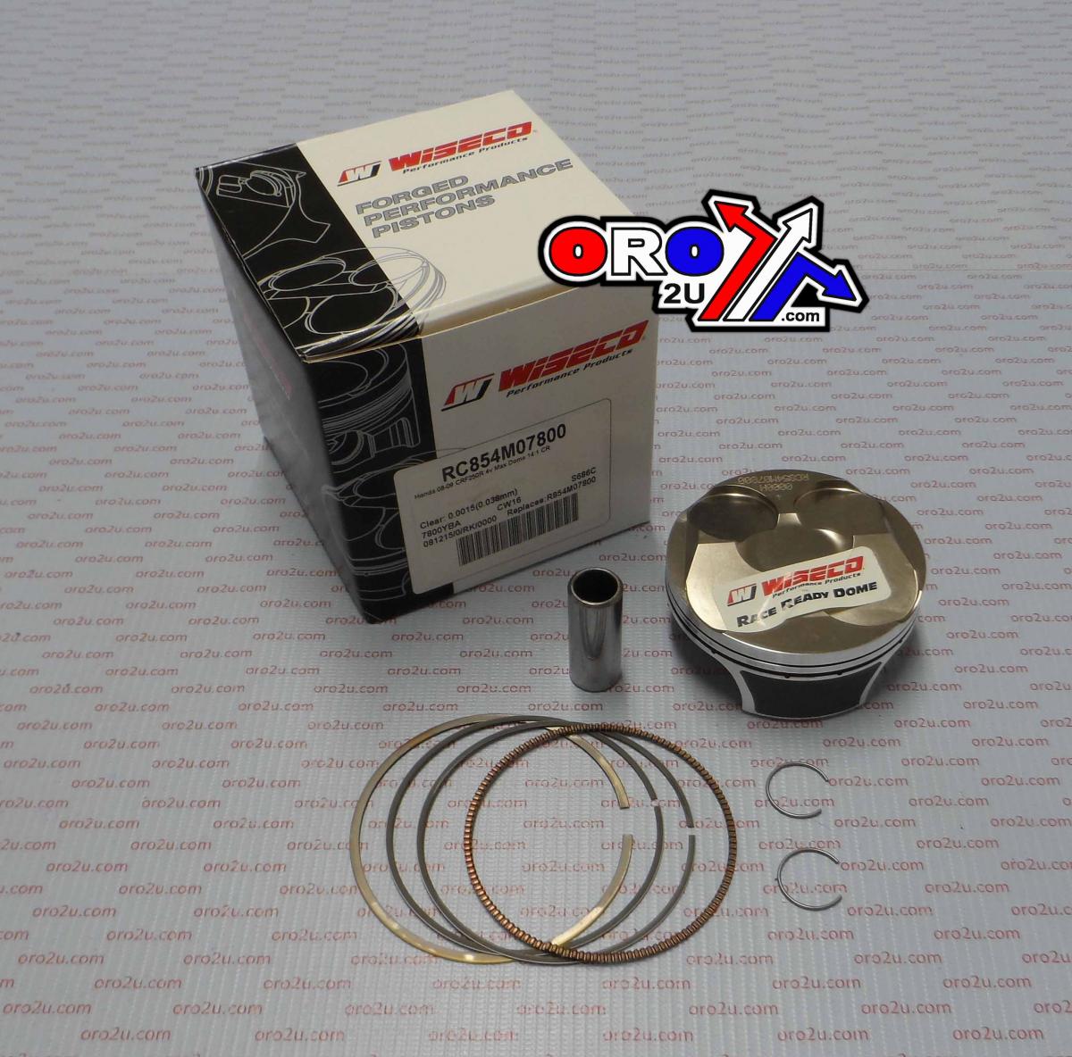 Piston Kit 08-09 CRF250R Hc 78, Wiseco RC854M07800 Honda MX