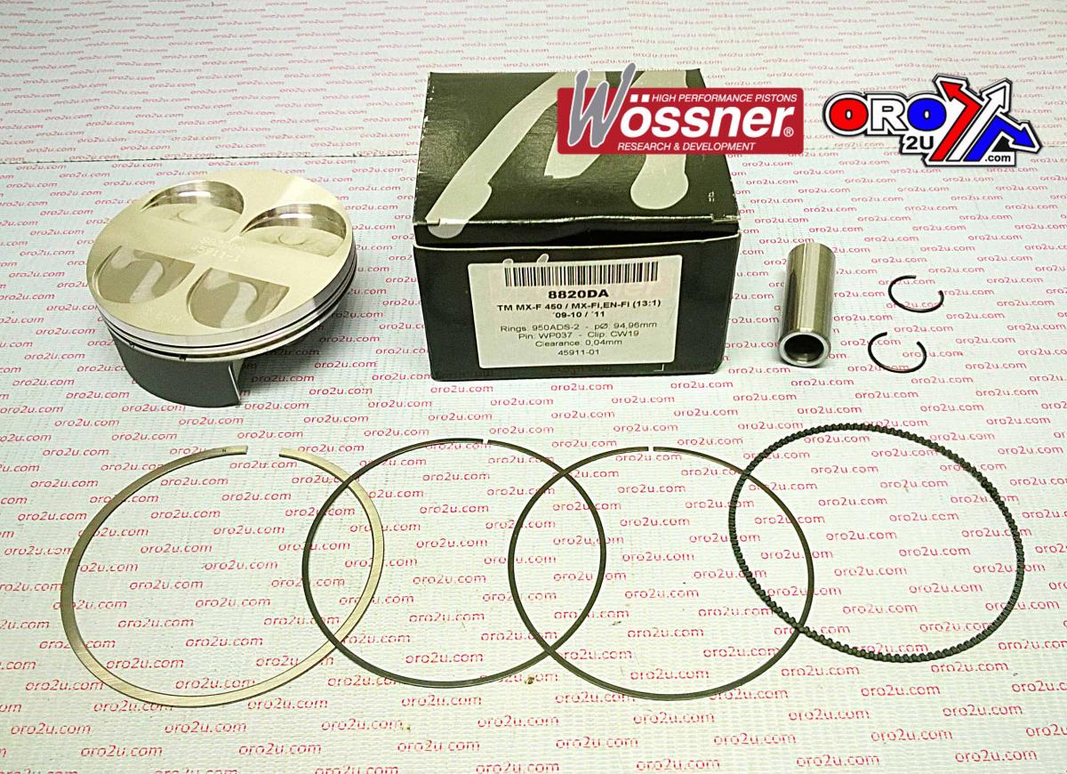 Piston Kit 09-11 TM450F 95.00, Forged Wossner 8820DA