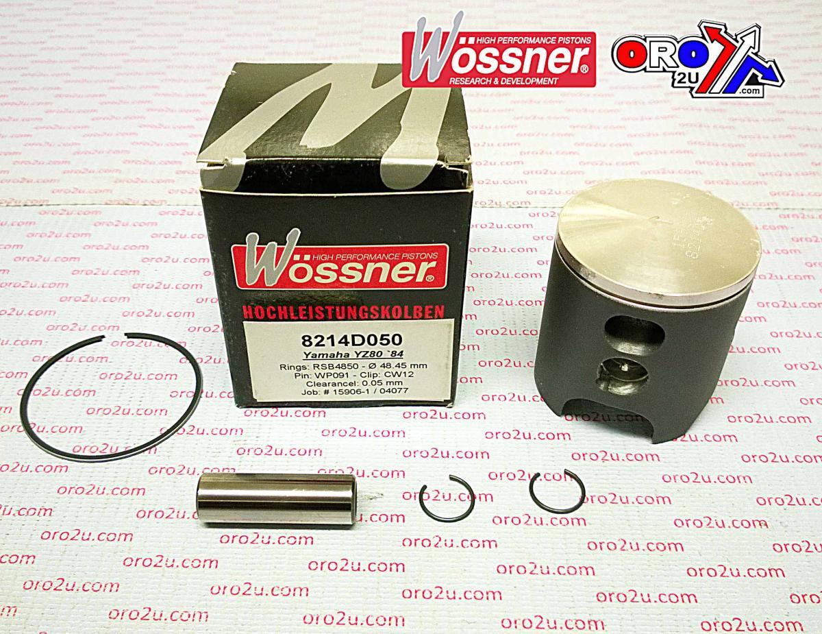 Piston Kit 1984 YZ80 49.00, Wossner 8214D100 Yamaha