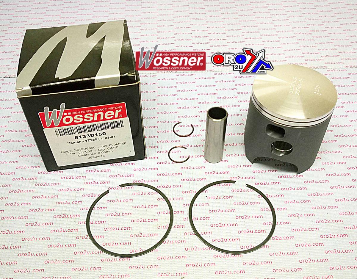 Piston Kit 83-87 YZ250 69.25, Wossner 8133D125 Yamaha MX