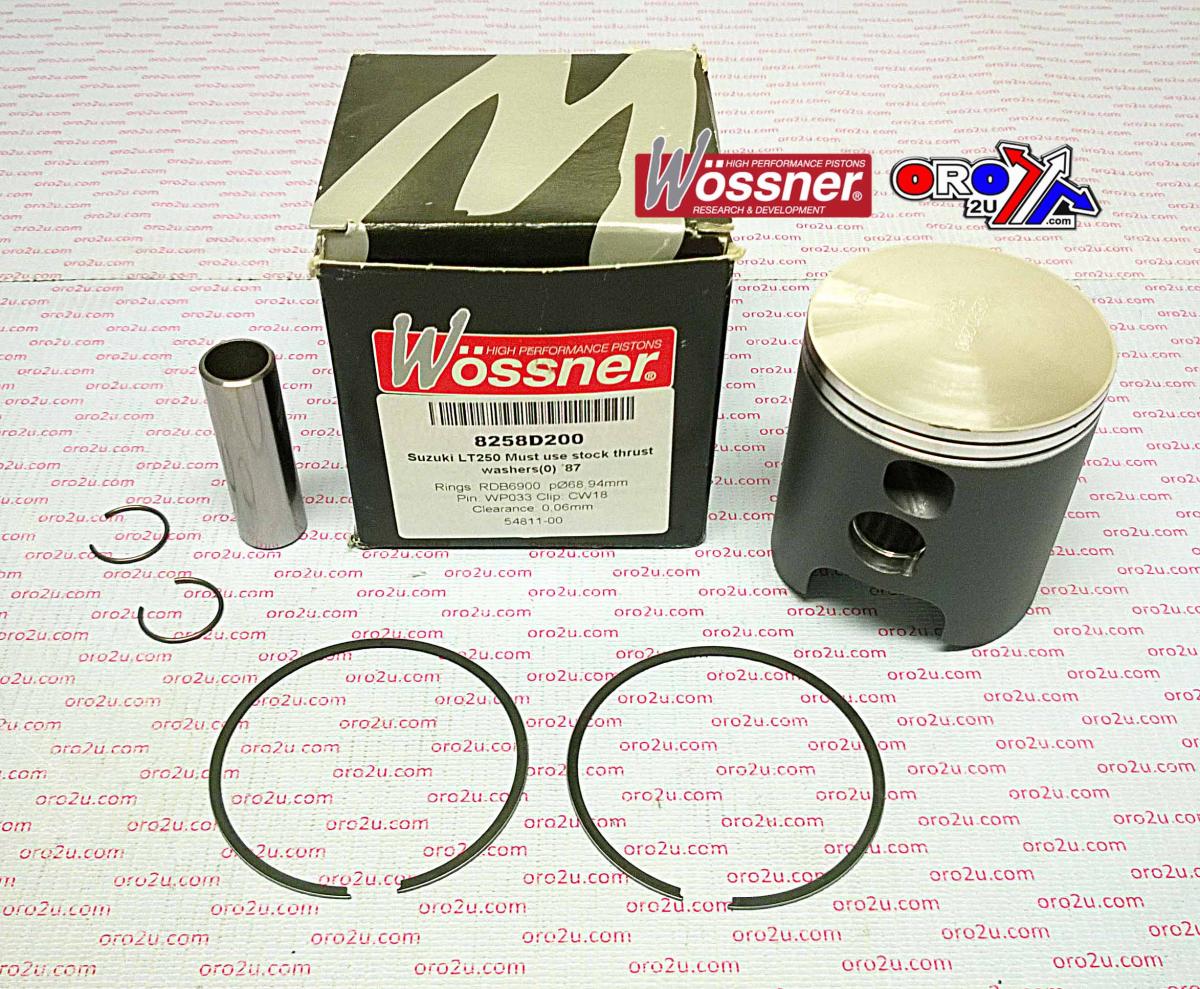 Piston Kit 1987 LT250 69.00, Wossner 8258D200 Suzuki ATV
