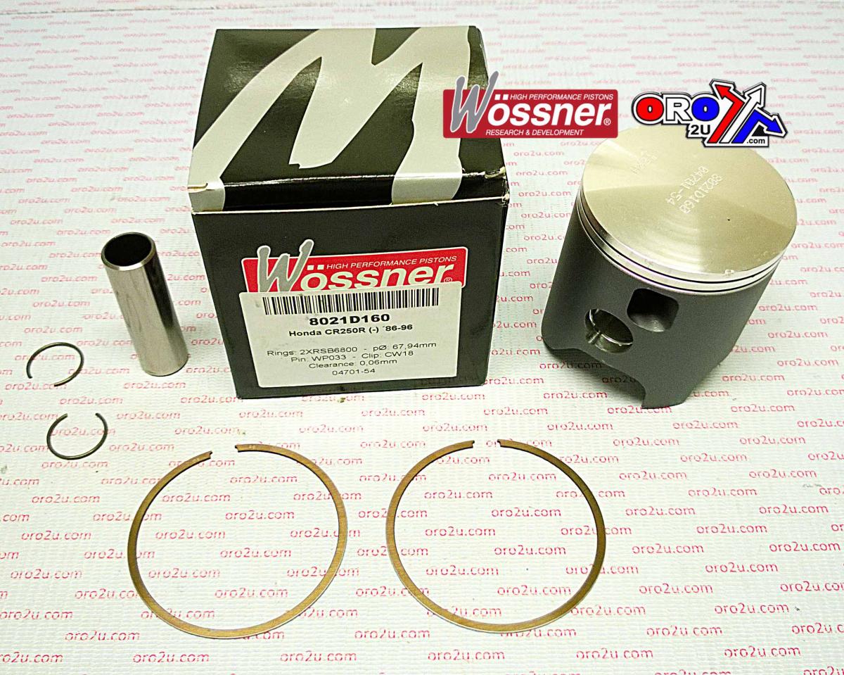 Piston Kit 86-96 CR250 66.40 C, Wossner 8021DC Honda MX