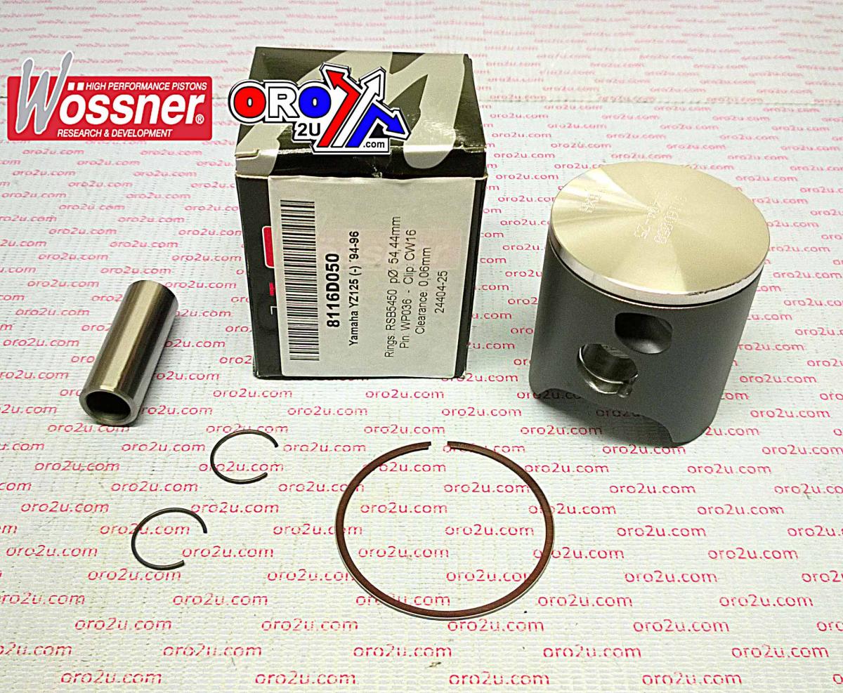 Piston Kit 94-96 YZ125 56.00, Wossner 8116D200 Yamaha MX
