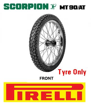 90/90-21 54S MT90A/T SCORPION, 747 PIRELLI 1005200 FRONT TYRE, ROAD, MC