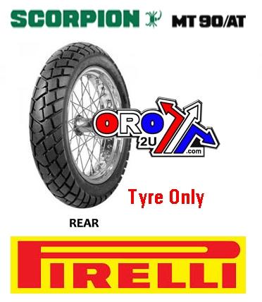 120/80 18 62S MT90A/T SCORPION, 747 PIRELLI 1004600 REAR TYRE, ROAD, MC