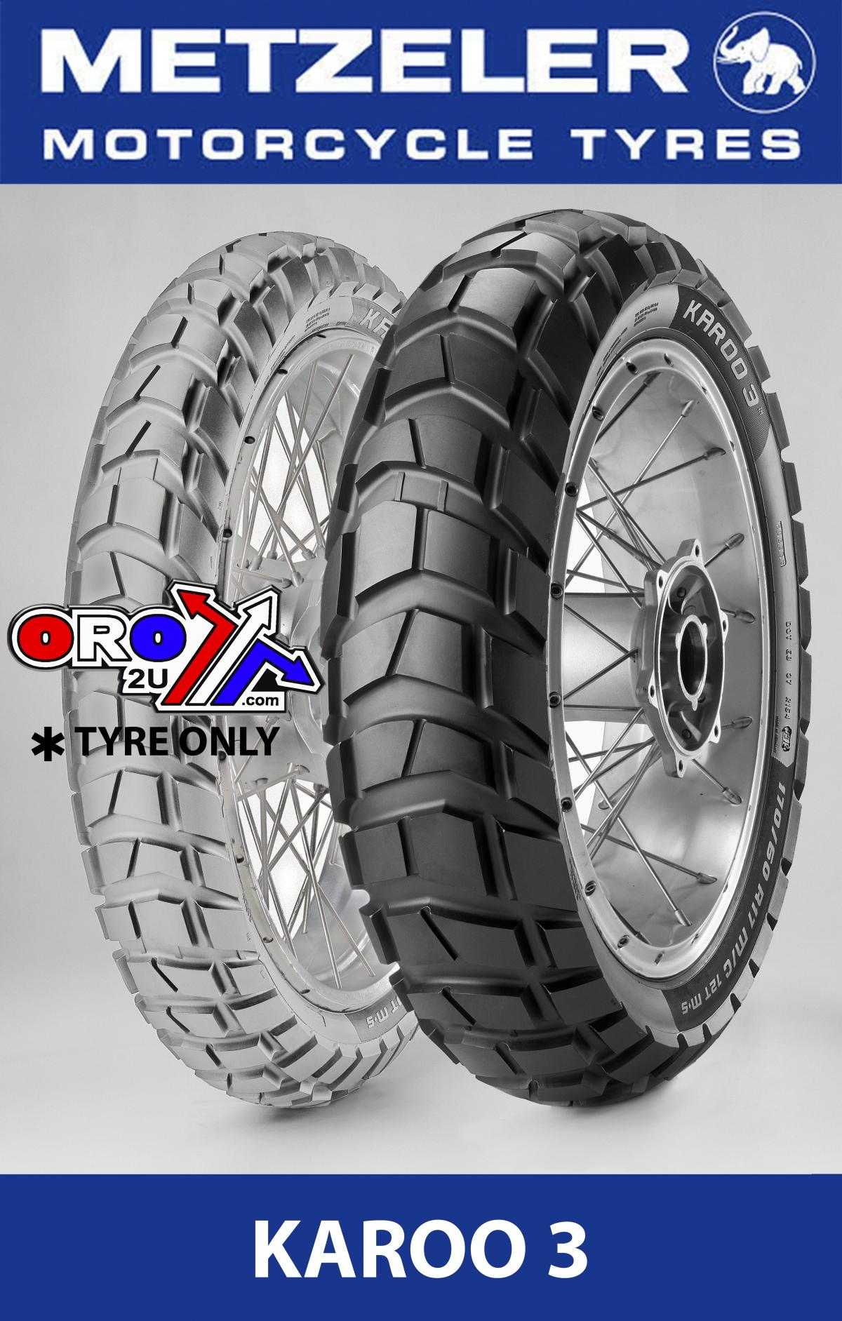 150/70 18 70R M+S KAROO 3, METZELER 2316800 REAR TYRE, ROAD, MC