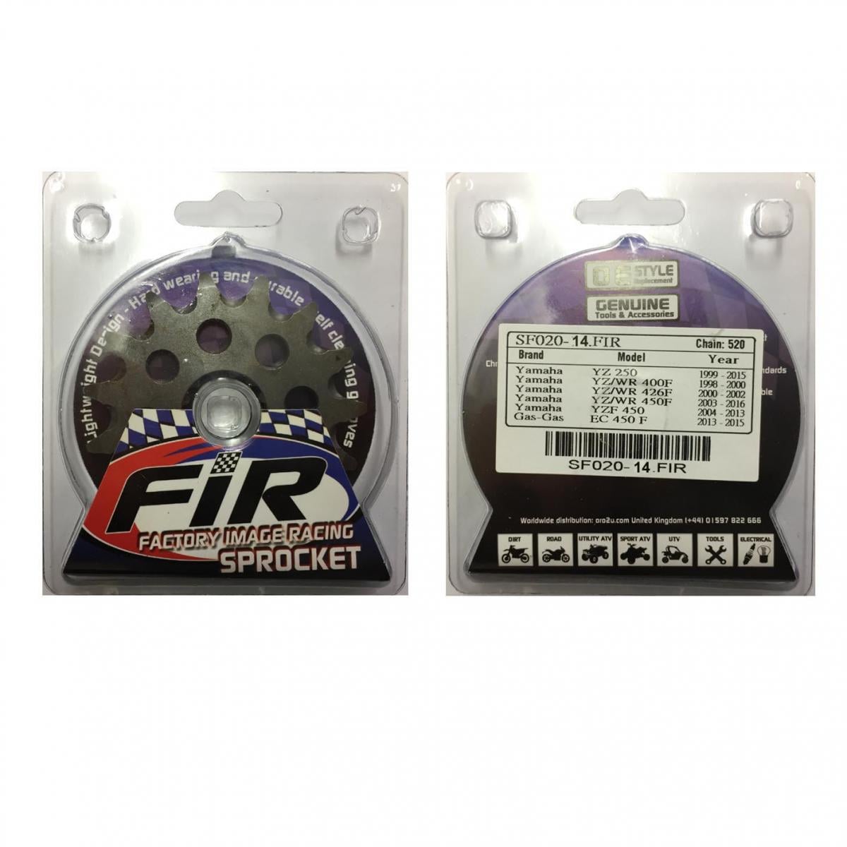 Factory Image Racing Front Sprocket Groove & Light JRF565, JTF565.1.14 SF565-14