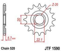 Factory Image Racing Front Sprocket 13T [JTF1590.13]