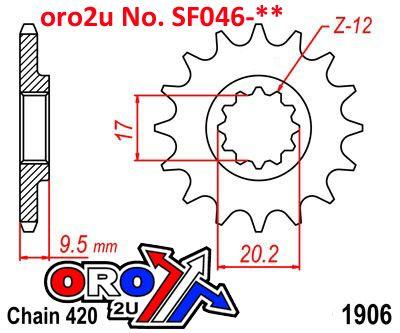 Dirt Racing Front Sprocket 14T [JTF1906.14] 420