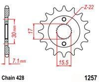 Dirt Racing Front Sprocket 14 [JTF1257.14] 428, Hd Chain Conversion CR80 CR85