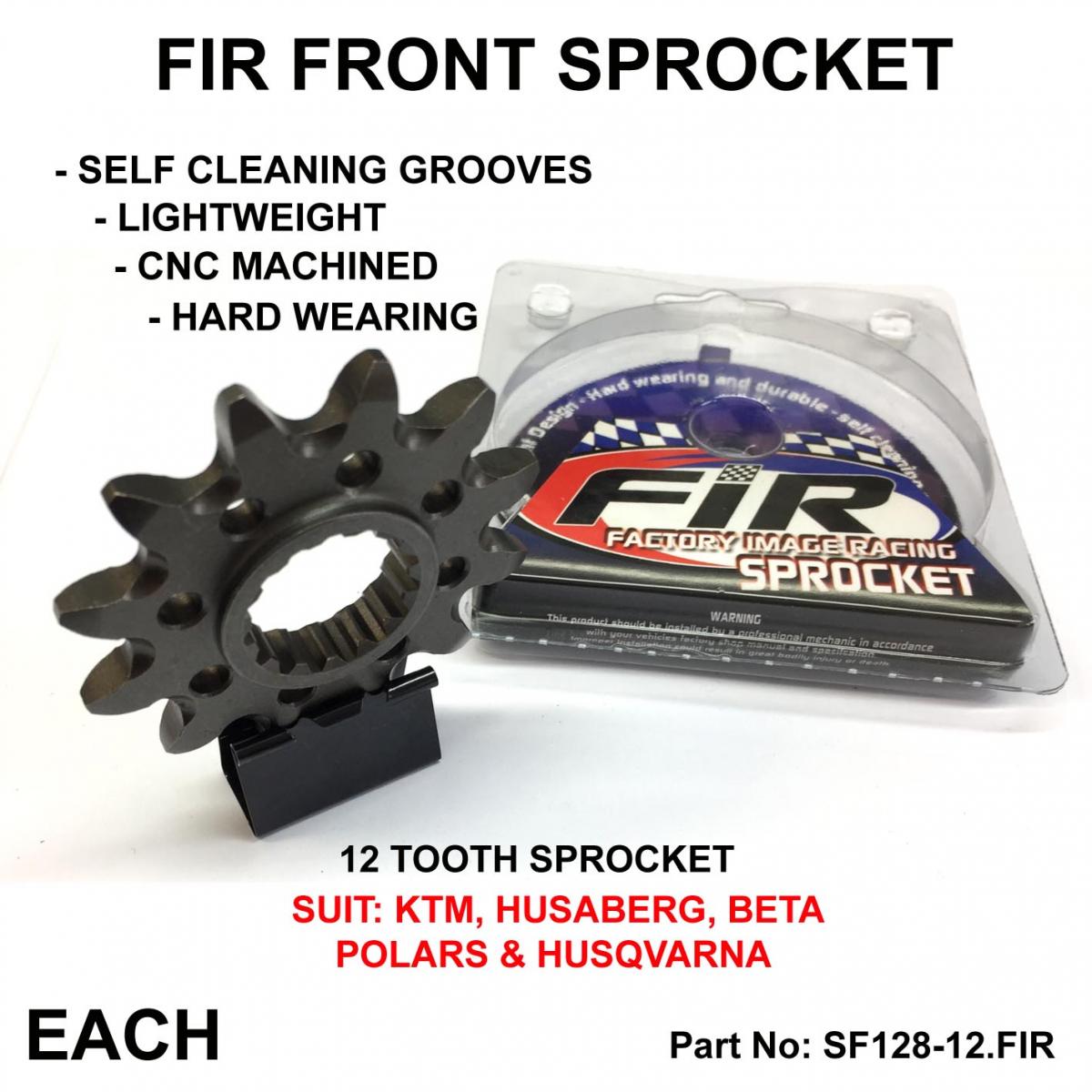 Factory Image Racing Front Sprocket Groove & Light JRF1901, JTF1901.1.12
