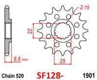 Mtx Parts Front Sprocket 1901 Raptor Light & Self Cleaning 50033029013 79233029013 10B-KT1-13