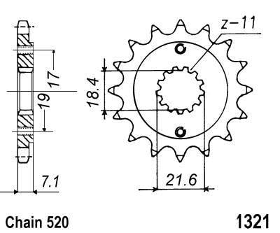 Dirt Racing Front Sprocket 13 [JTF1321.13] 520