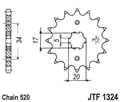 Dirt Racing Front Sprocket 12 [JTF1324.12] 520, Psychic AT-54712